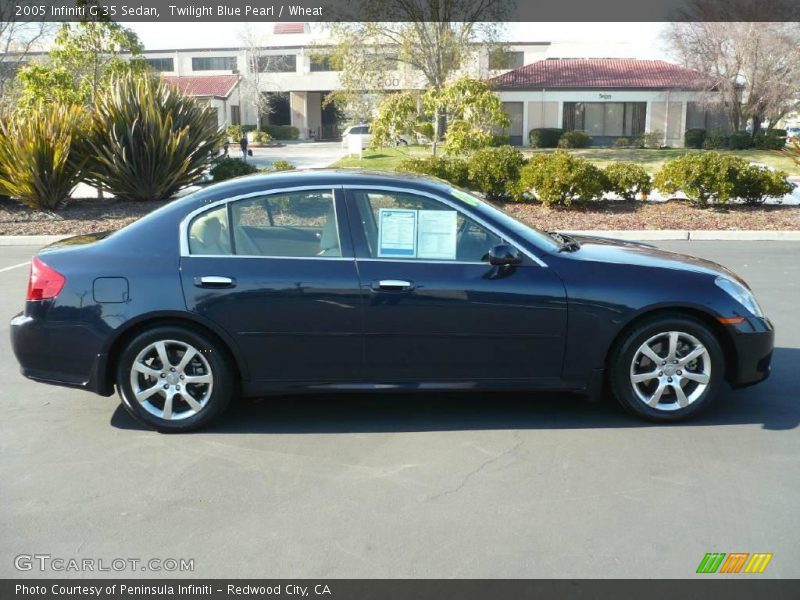 Twilight Blue Pearl / Wheat 2005 Infiniti G 35 Sedan