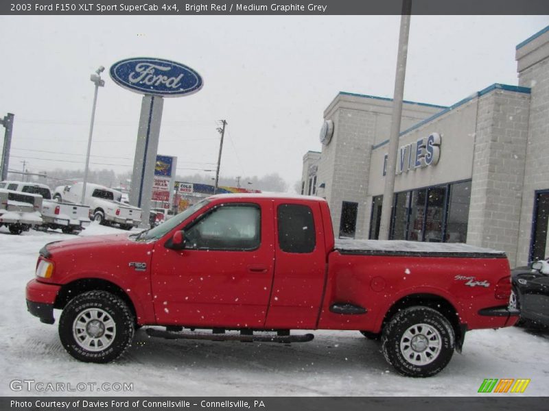 Bright Red / Medium Graphite Grey 2003 Ford F150 XLT Sport SuperCab 4x4