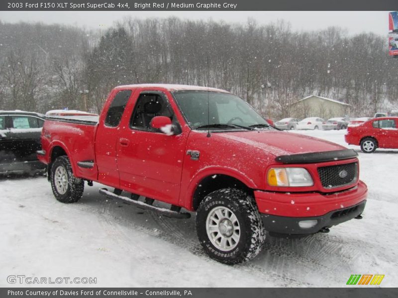 Bright Red / Medium Graphite Grey 2003 Ford F150 XLT Sport SuperCab 4x4