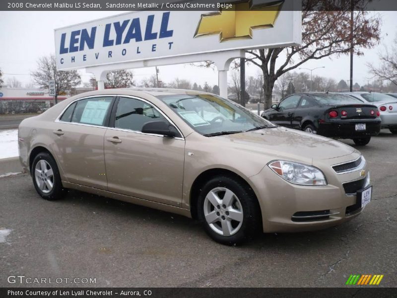 Sandstone Metallic / Cocoa/Cashmere Beige 2008 Chevrolet Malibu LS Sedan