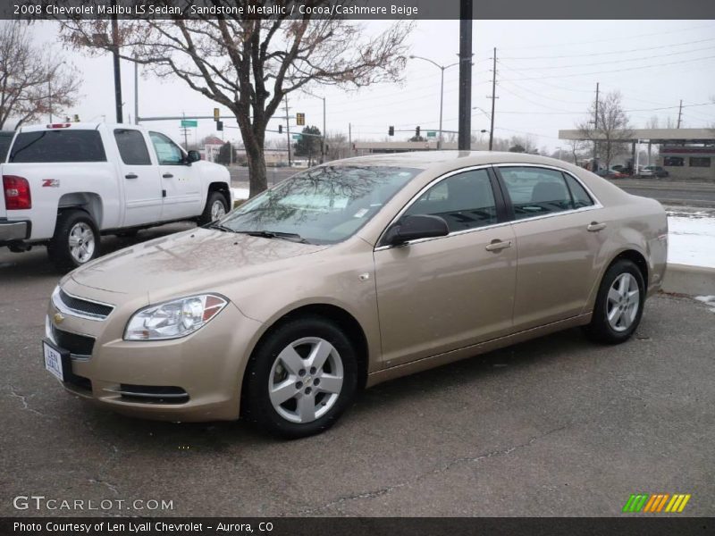 Sandstone Metallic / Cocoa/Cashmere Beige 2008 Chevrolet Malibu LS Sedan