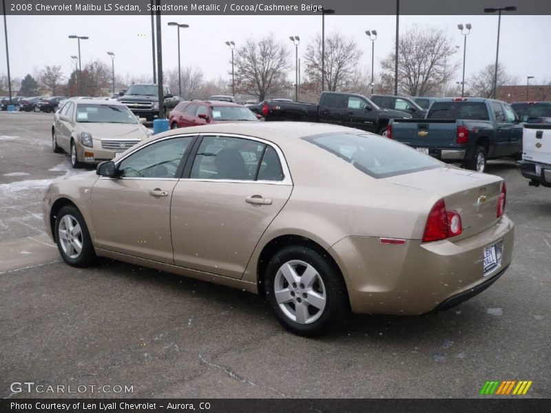 Sandstone Metallic / Cocoa/Cashmere Beige 2008 Chevrolet Malibu LS Sedan