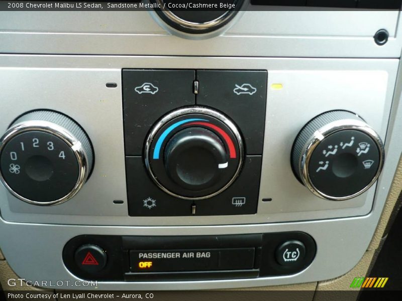 Sandstone Metallic / Cocoa/Cashmere Beige 2008 Chevrolet Malibu LS Sedan
