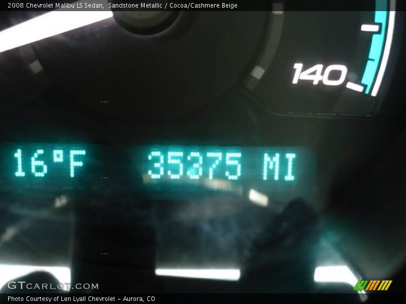 Sandstone Metallic / Cocoa/Cashmere Beige 2008 Chevrolet Malibu LS Sedan