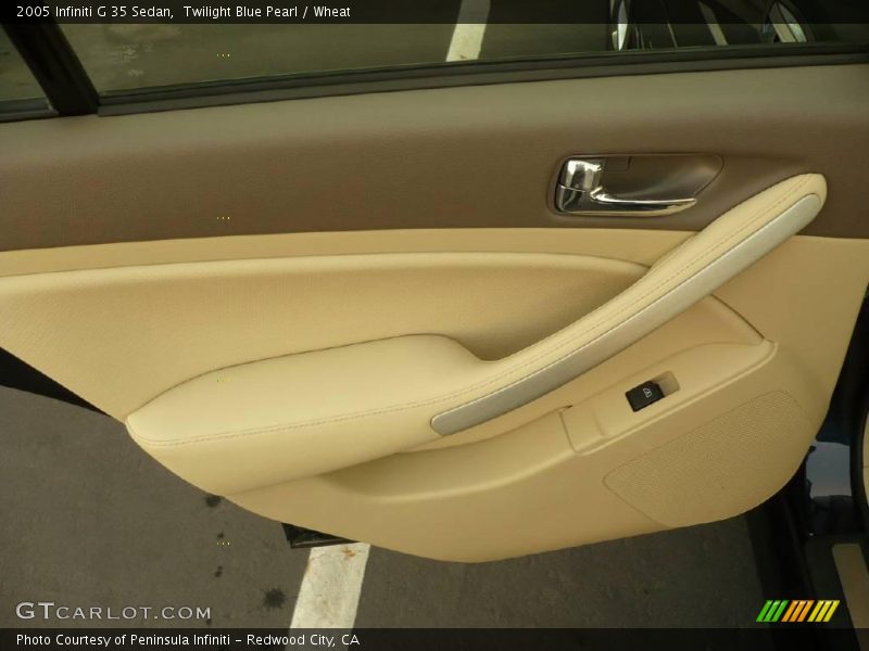 Twilight Blue Pearl / Wheat 2005 Infiniti G 35 Sedan