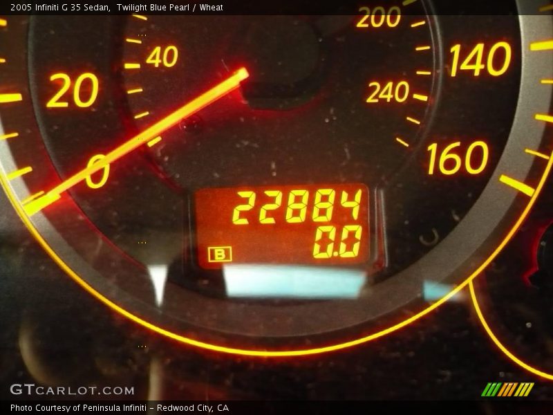 Twilight Blue Pearl / Wheat 2005 Infiniti G 35 Sedan
