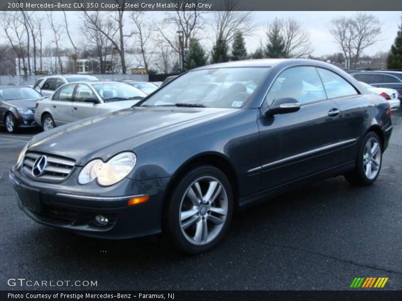 Steel Grey Metallic / Ash Grey 2008 Mercedes-Benz CLK 350 Coupe