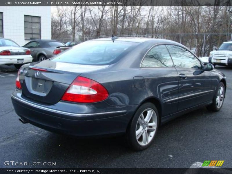 Steel Grey Metallic / Ash Grey 2008 Mercedes-Benz CLK 350 Coupe