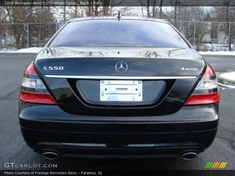 Black / Black 2008 Mercedes-Benz S 550 4Matic Sedan