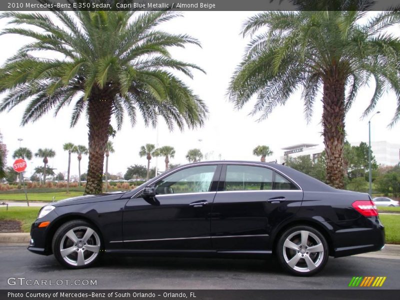 Capri Blue Metallic / Almond Beige 2010 Mercedes-Benz E 350 Sedan