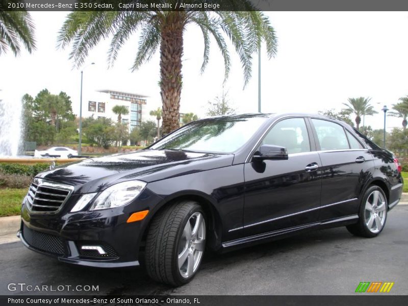 Capri Blue Metallic / Almond Beige 2010 Mercedes-Benz E 350 Sedan