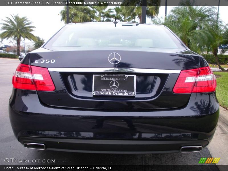 Capri Blue Metallic / Almond Beige 2010 Mercedes-Benz E 350 Sedan