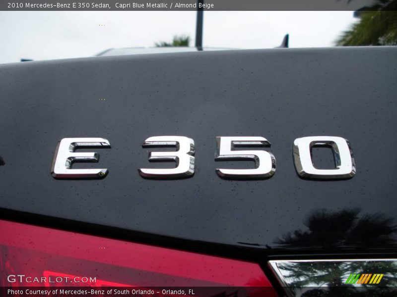 Capri Blue Metallic / Almond Beige 2010 Mercedes-Benz E 350 Sedan