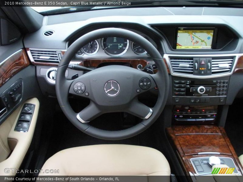 Capri Blue Metallic / Almond Beige 2010 Mercedes-Benz E 350 Sedan