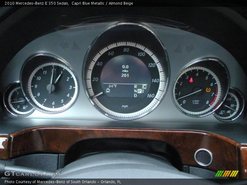Capri Blue Metallic / Almond Beige 2010 Mercedes-Benz E 350 Sedan
