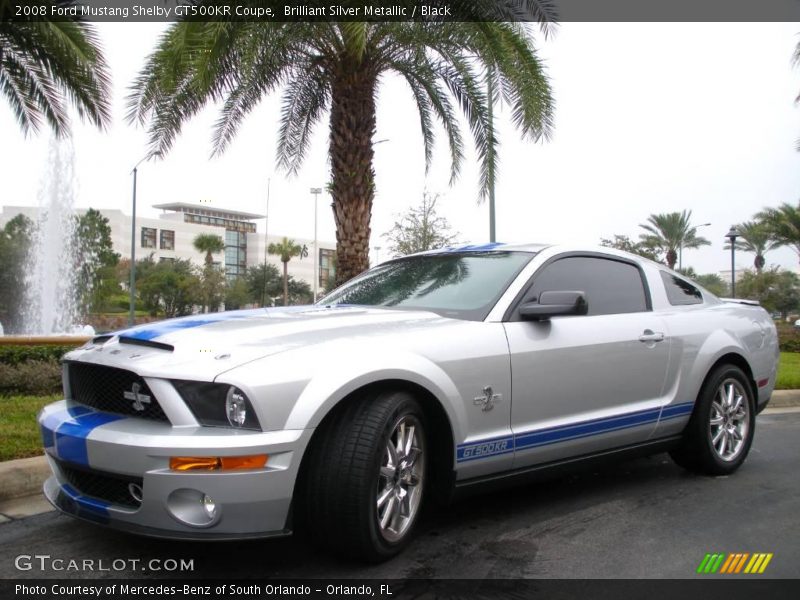 Brilliant Silver Metallic / Black 2008 Ford Mustang Shelby GT500KR Coupe