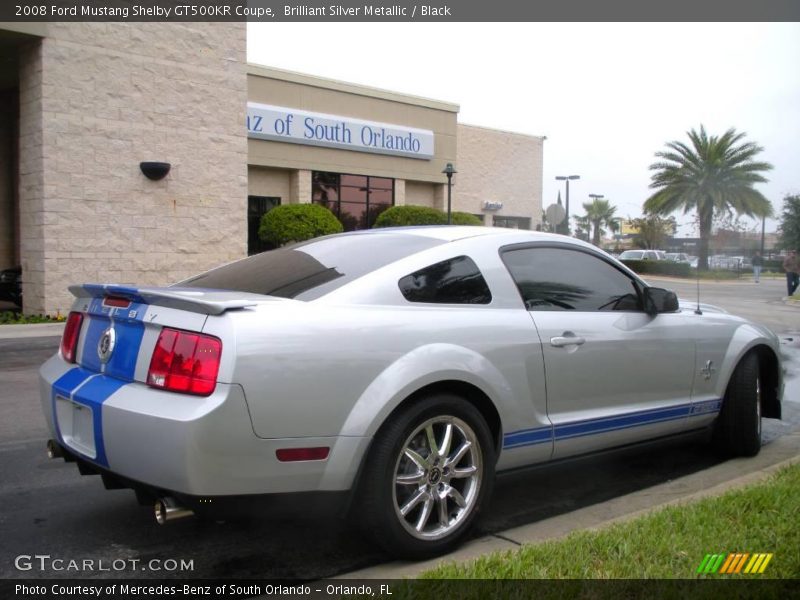 Brilliant Silver Metallic / Black 2008 Ford Mustang Shelby GT500KR Coupe