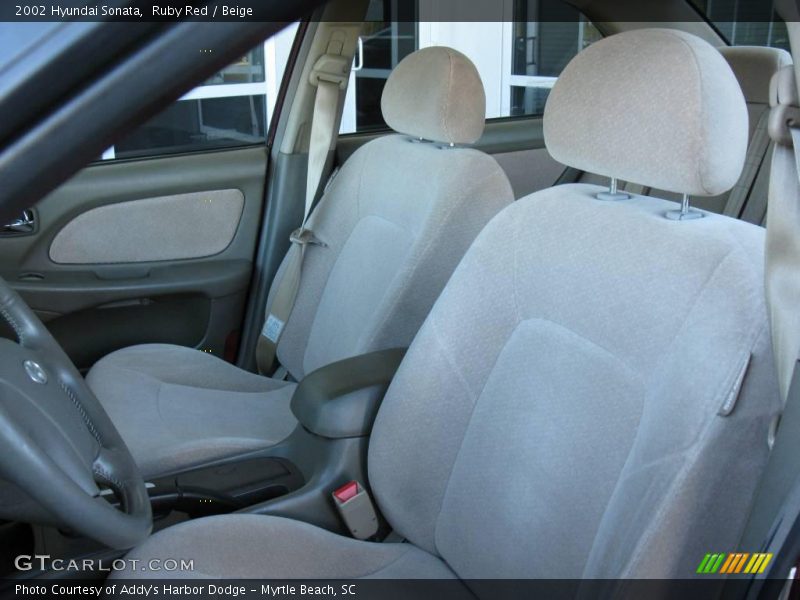 Ruby Red / Beige 2002 Hyundai Sonata