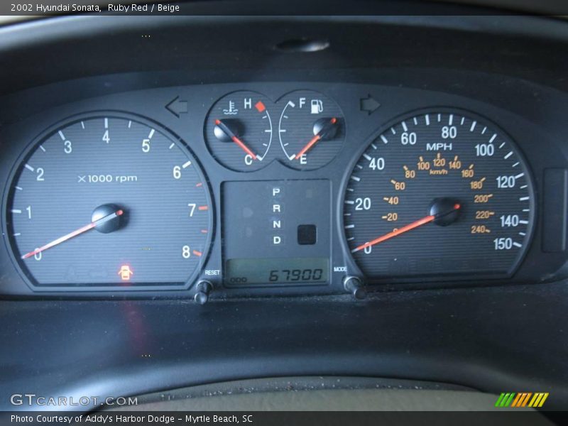Ruby Red / Beige 2002 Hyundai Sonata