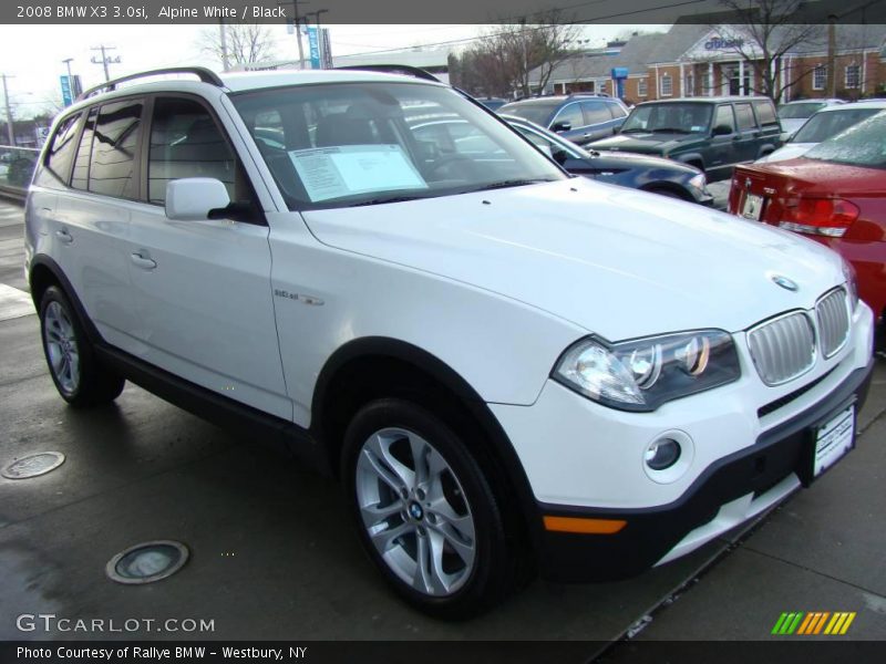 Alpine White / Black 2008 BMW X3 3.0si
