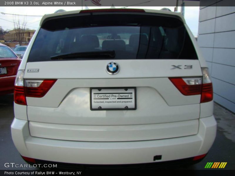 Alpine White / Black 2008 BMW X3 3.0si