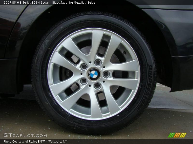 Black Sapphire Metallic / Beige 2007 BMW 3 Series 328xi Sedan