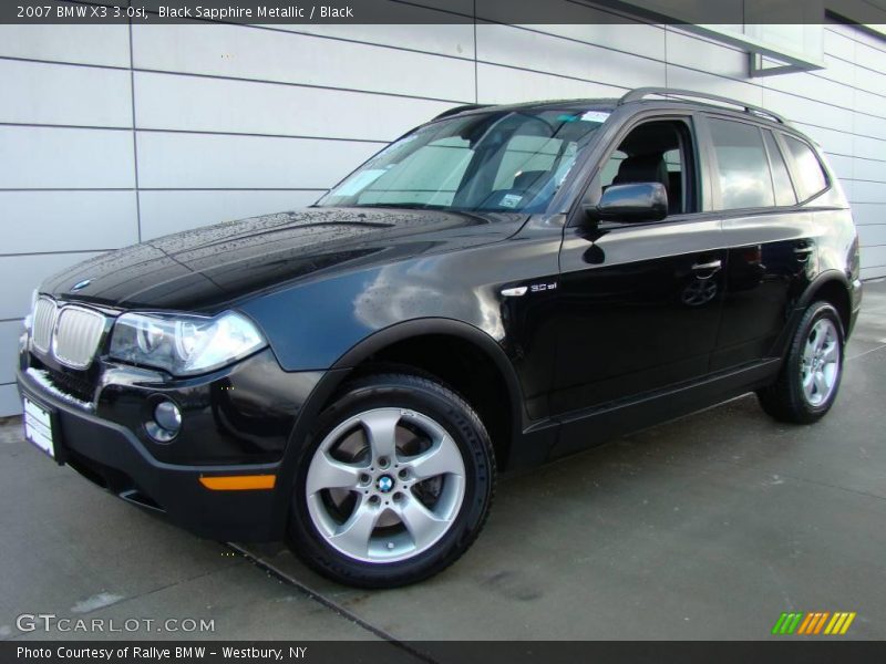 Black Sapphire Metallic / Black 2007 BMW X3 3.0si