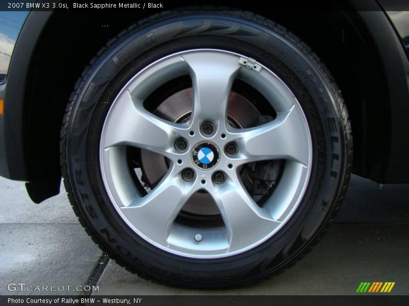 Black Sapphire Metallic / Black 2007 BMW X3 3.0si