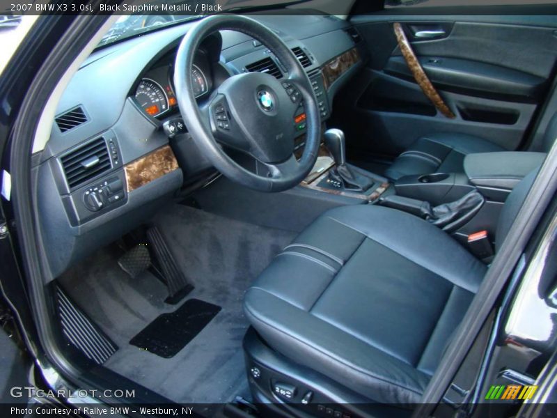 Black Sapphire Metallic / Black 2007 BMW X3 3.0si
