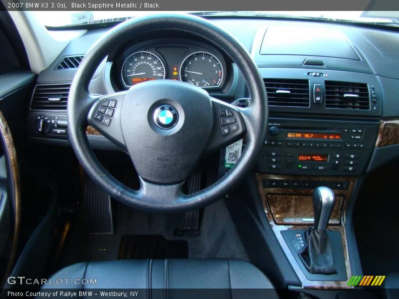 Black Sapphire Metallic / Black 2007 BMW X3 3.0si