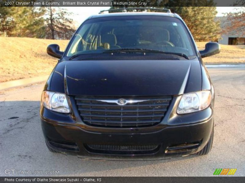 Brilliant Black Crystal Pearl / Medium Slate Gray 2007 Chrysler Town & Country