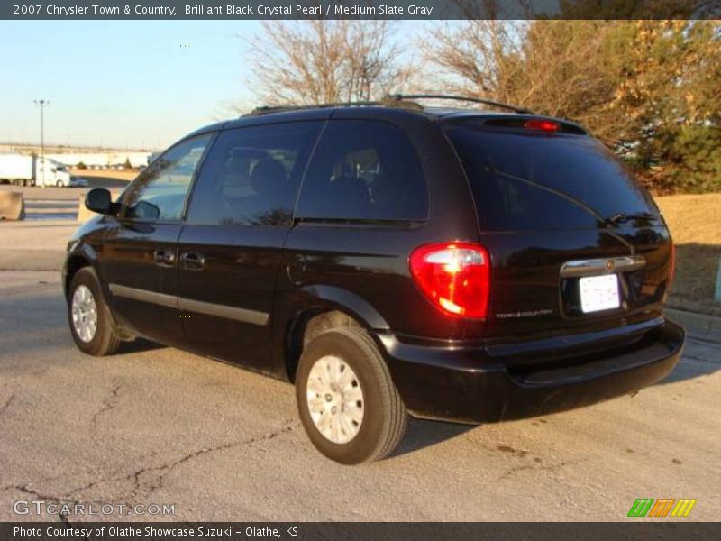 Brilliant Black Crystal Pearl / Medium Slate Gray 2007 Chrysler Town & Country