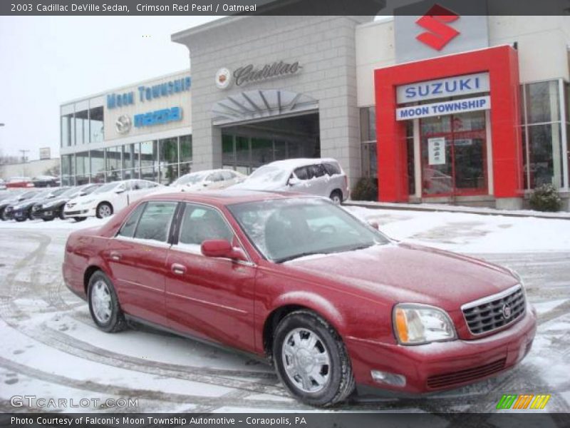 Crimson Red Pearl / Oatmeal 2003 Cadillac DeVille Sedan