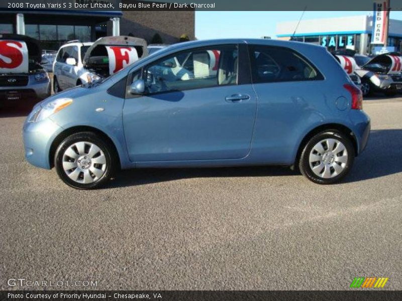 Bayou Blue Pearl / Dark Charcoal 2008 Toyota Yaris S 3 Door Liftback