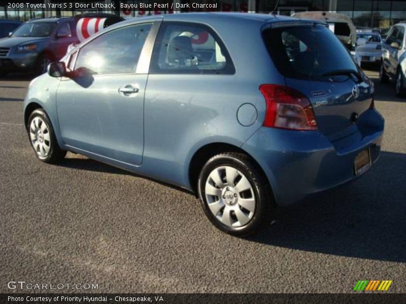 Bayou Blue Pearl / Dark Charcoal 2008 Toyota Yaris S 3 Door Liftback