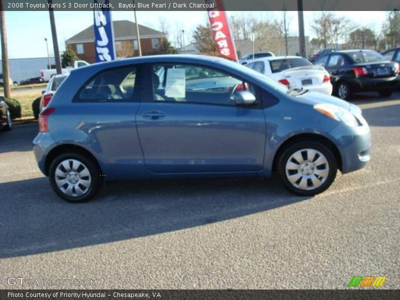 Bayou Blue Pearl / Dark Charcoal 2008 Toyota Yaris S 3 Door Liftback