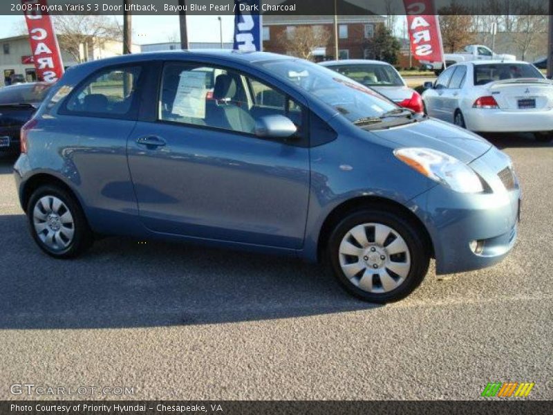 Bayou Blue Pearl / Dark Charcoal 2008 Toyota Yaris S 3 Door Liftback