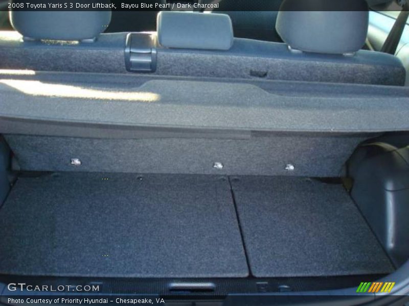 Bayou Blue Pearl / Dark Charcoal 2008 Toyota Yaris S 3 Door Liftback