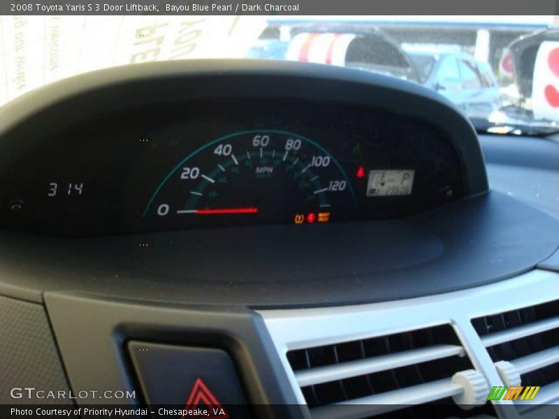 Bayou Blue Pearl / Dark Charcoal 2008 Toyota Yaris S 3 Door Liftback