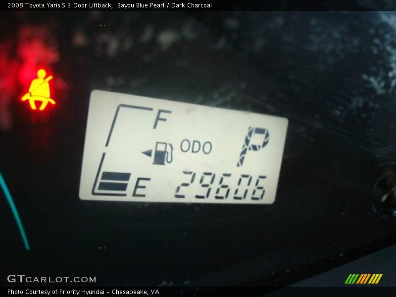 Bayou Blue Pearl / Dark Charcoal 2008 Toyota Yaris S 3 Door Liftback