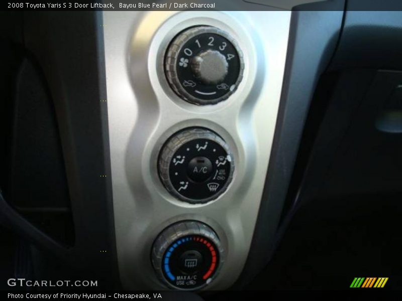 Bayou Blue Pearl / Dark Charcoal 2008 Toyota Yaris S 3 Door Liftback