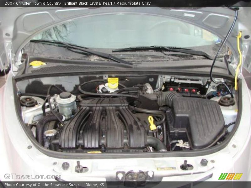 Brilliant Black Crystal Pearl / Medium Slate Gray 2007 Chrysler Town & Country