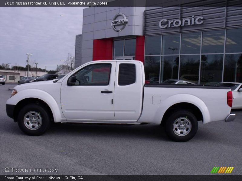 Avalanche White / Steel 2010 Nissan Frontier XE King Cab