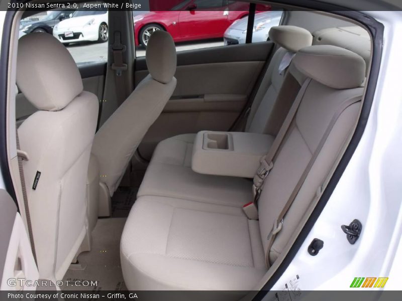 Aspen White / Beige 2010 Nissan Sentra 2.0