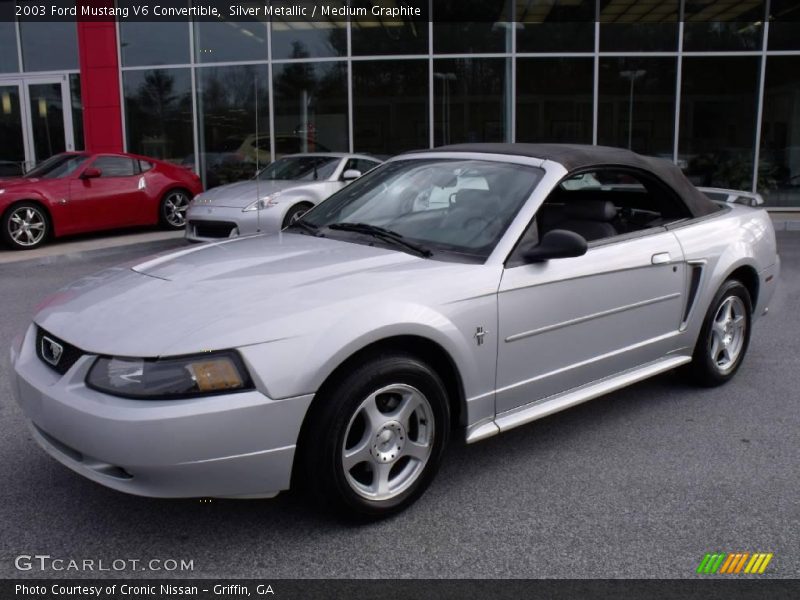 Silver Metallic / Medium Graphite 2003 Ford Mustang V6 Convertible
