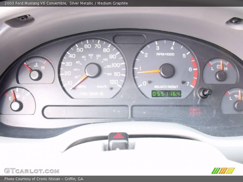 Silver Metallic / Medium Graphite 2003 Ford Mustang V6 Convertible