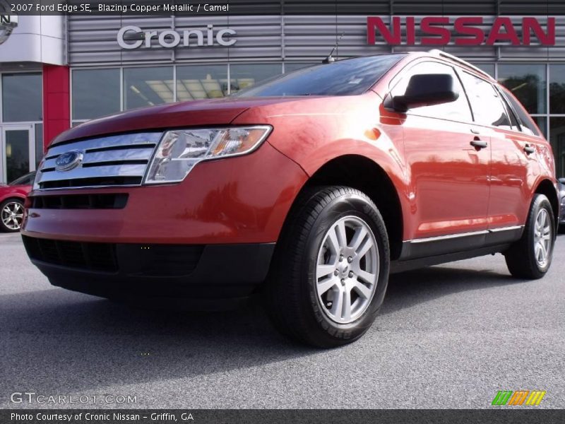 Blazing Copper Metallic / Camel 2007 Ford Edge SE