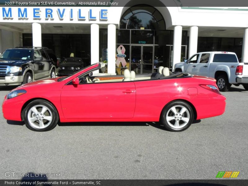 Absolutely Red / Ivory 2007 Toyota Solara SLE V6 Convertible