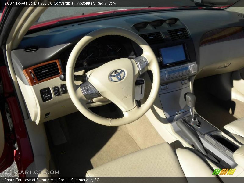 Absolutely Red / Ivory 2007 Toyota Solara SLE V6 Convertible