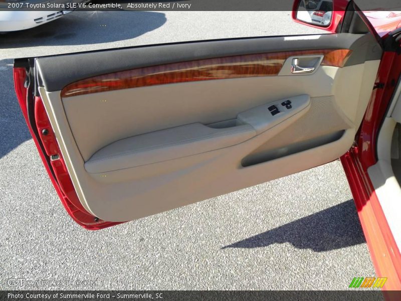 Absolutely Red / Ivory 2007 Toyota Solara SLE V6 Convertible